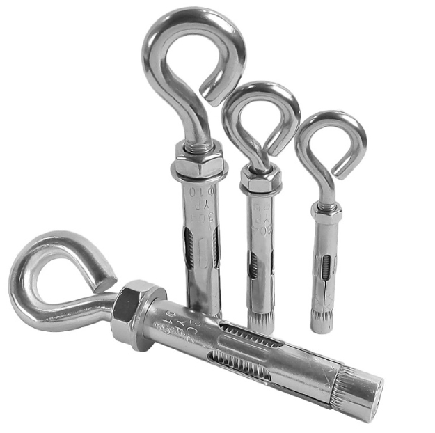 304 316 Stainless Steel Sleeve Anchor Closed Hook Class a B C Eye Anchor Hook Heavy Duty Anchor With Hook Bolt 3