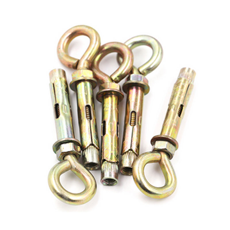 Concrete Sleeve Anchor Bolt Eye Bolt Yellow Plated Fixing Hook Bolt 4