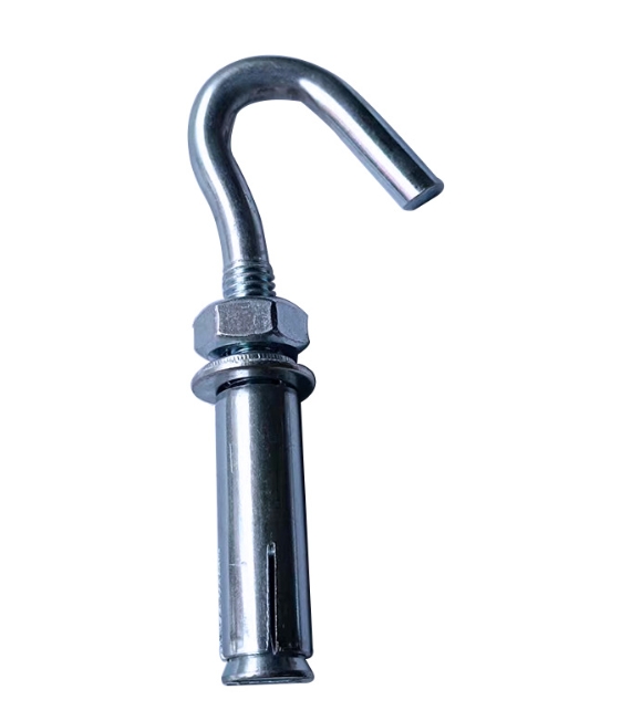 M10-M20 Carbon Steel J-Hook Anchors Blue-White Zinc Plated 1