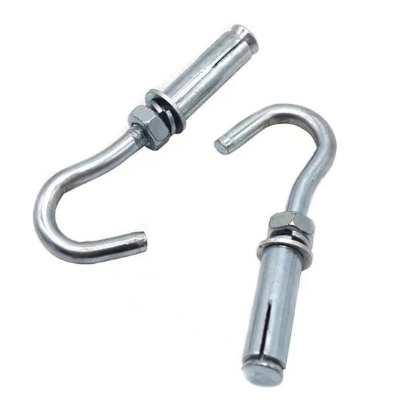 M10-M20 Carbon Steel J-Hook Anchors Blue-White Zinc Plated 2