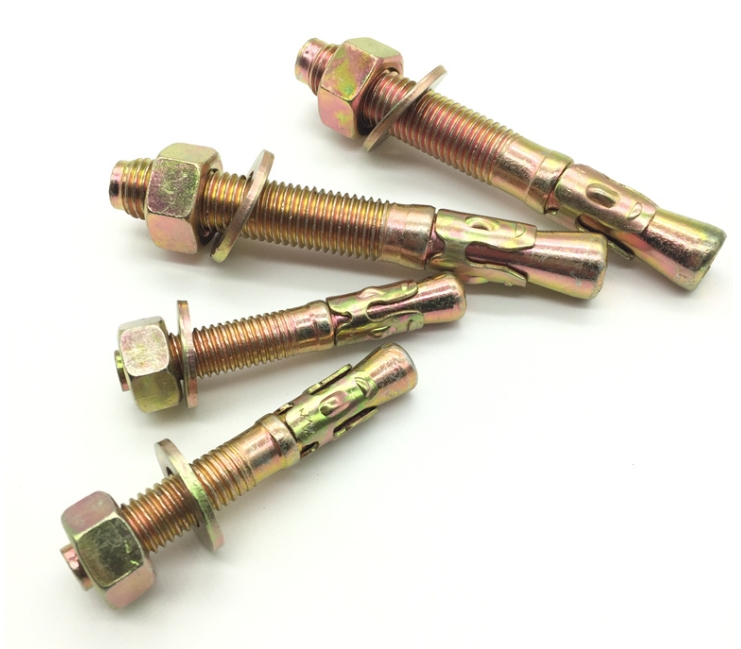Colored Zinc Plated (Blue/Yellow) Steel CNC Machined Components Wedge Anchor