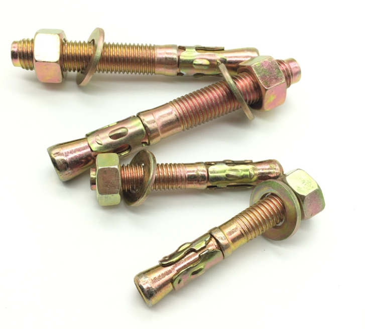 Colored Zinc Plated (Blue/Yellow) Steel CNC Machined Components Wedge Anchor 1