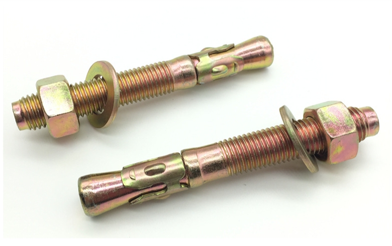M8*100 Carbon Steel Galvanized Wedge Anchor Bolts Building Structure Threaded rod and Clips Cement Board Screws 1