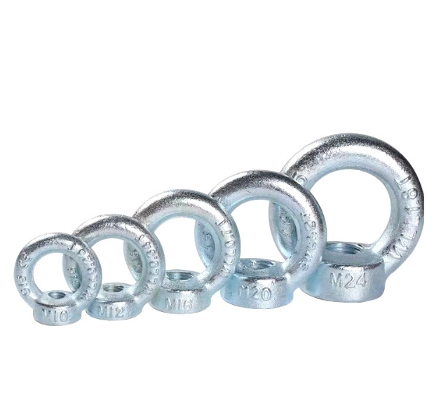 DIN582 Carbon Steel Galvanized M12 M20 M30 Zinc Plated Round Ring Shape Lifting Eye Nuts