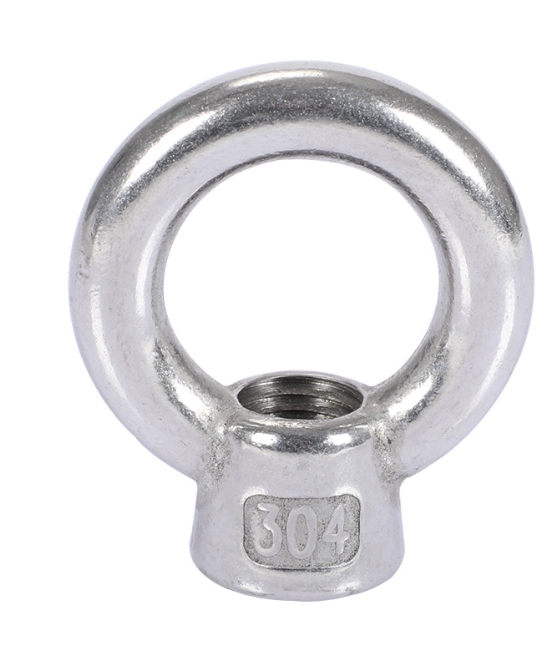 High Strength DIN582 Lifting Eye Nut CNC Stainless Steel Plain M6 M10 M16 Machinery Eye Nut 2