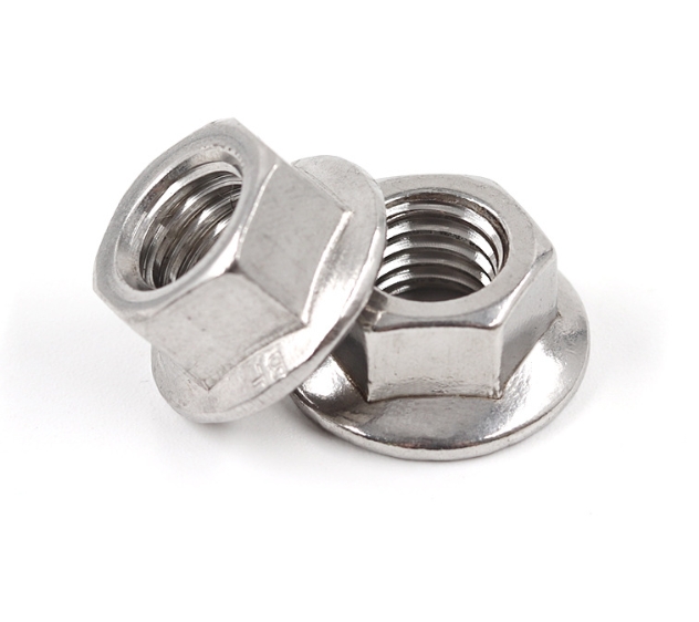 304 & 316 Stainless Steel Flange Nuts Self-Locking Serrated Flange 1