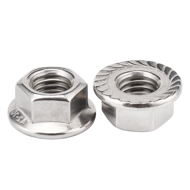 All-in-One Locking Nuts Stainless Steel with Serrated Flange Flange Nut 1