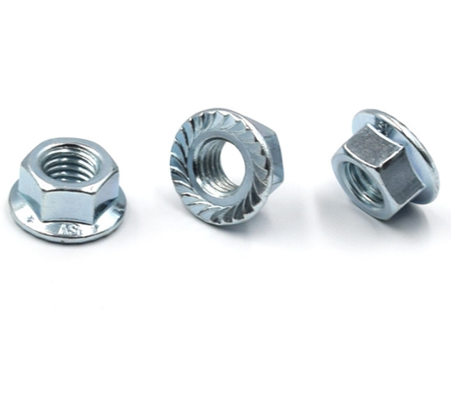 Carbon Steel Hexagonal Flange Nut Zinc Galvanized Finish Standard Flange Nuts 2