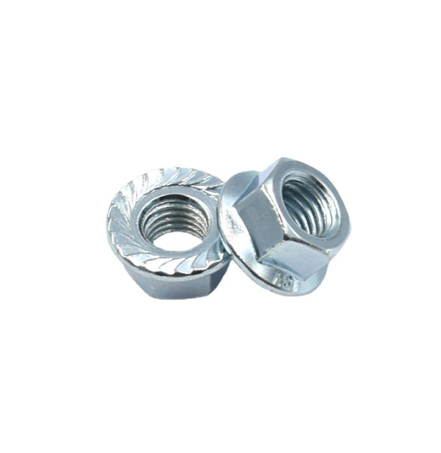 Carbon Steel Hexagonal Flange Nut Zinc Galvanized Finish Standard Flange Nuts 3