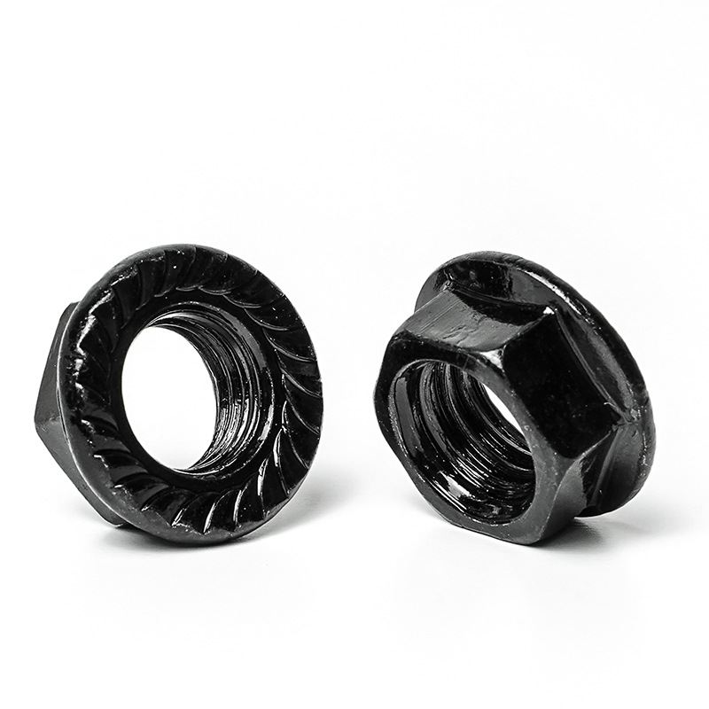 Grade 4.8 Black Carbon Steel Flange Nut 1