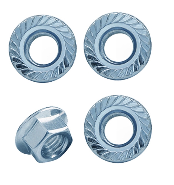 Manufacturing Carbon Steel Blue Zinc, HDP Hexagon Flange Nuts 1