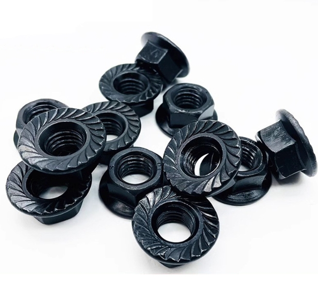 Serrated Flange Nut Din 6923 Carbon Steel Black Oxide Phosphated Nikel Nut
