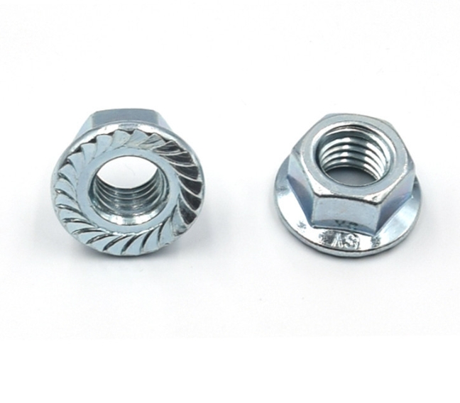 Wide Bearing Surface Flange Nuts – Blue-White Zinc (High Corrosion Resistant) 1