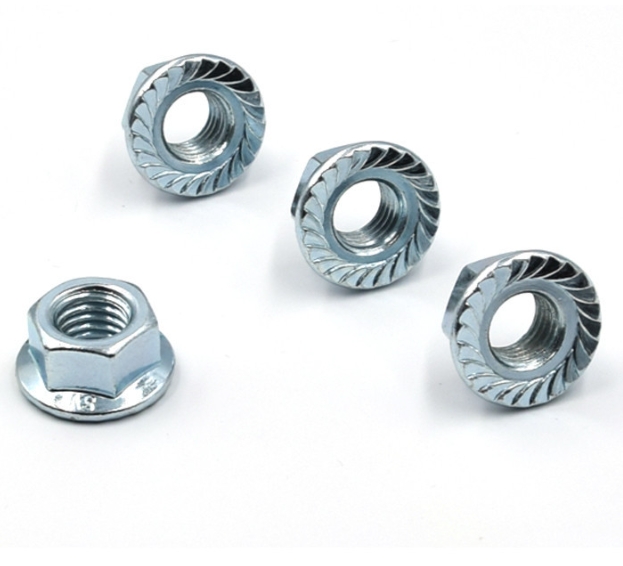 Widely Sold Fasteners Blue White Zinc HDG Chorme Different Size For Flange Nut