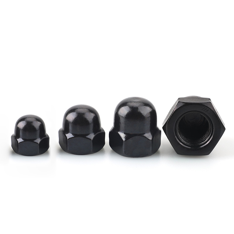 304 Stainless Steel Black Hex Domed Cap Nut 1