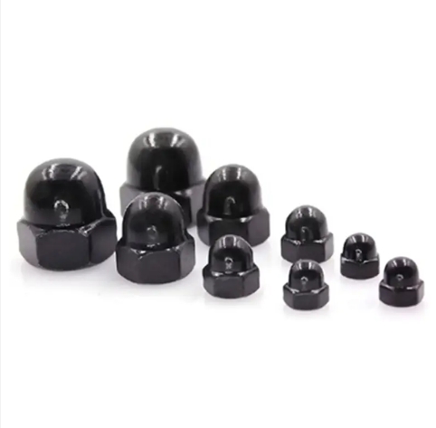China Factory Wholesale Hex Dome Cap Nut Carbon Steel Black Oxide Hexagon Acorn Nuts Zinc Plated
