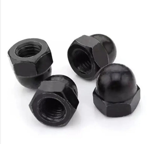 China Factory Wholesale Hex Dome Cap Nut Carbon Steel Black Oxide Hexagon Acorn Nuts Zinc Plated 4