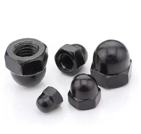 China Factory Wholesale Hex Dome Cap Nut Carbon Steel Black Oxide Hexagon Acorn Nuts Zinc Plated 5