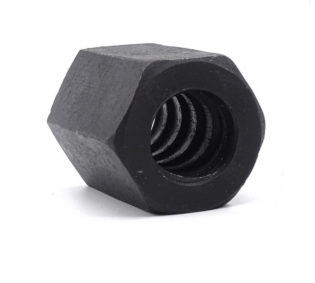 Carbon Steel External Hex Coupling Nuts Extended Rod Connector Black 1