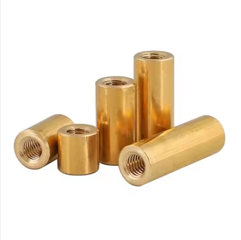 M4 – M12 Adjustable Brass H62 Round Standoffs Cylindrical Spacers Long Coupling Nuts Connector Nut 4