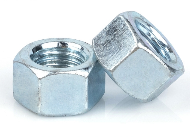 Corrosion Resistant Zinc Plated Hex Nuts with Blue-White Passivation Metric Bright 2