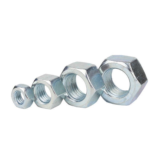 High Quality Carbon Steel DIN934 Blue White Zinc Hex Nut