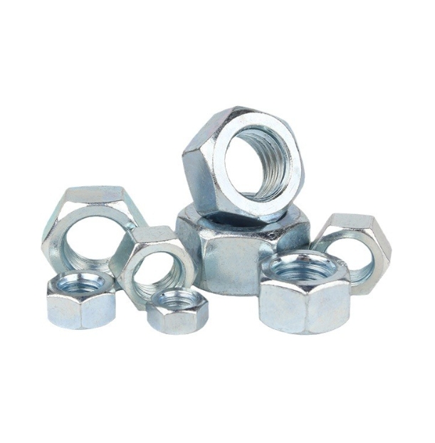 High Quality Carbon Steel DIN934 Blue White Zinc Hex Nut 1