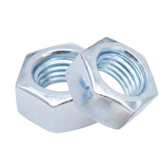 ISO 4032 Hex Nuts Steel Blue-White Passivated Zinc Plated Grade 8.8 1