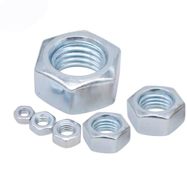 ISO 4032 Hex Nuts Steel Blue-White Passivated Zinc Plated Grade 8.8 2