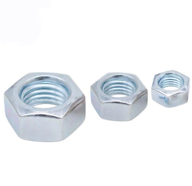 ISO 4032 Hex Nuts Steel Blue-White Passivated Zinc Plated Grade 8.8 3