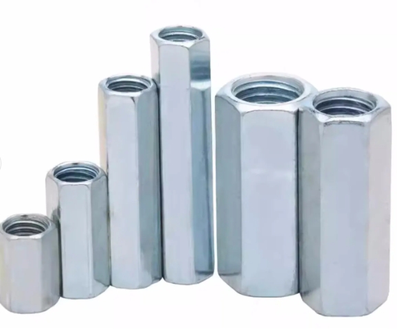 M6 M8 M10 M12 M16 Carbon Steel Galvanized Connecting Nut Internal Thread Long Hex Nuts 3mm Hexagon Coupling Nut