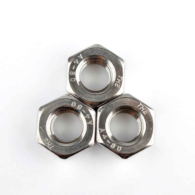 Stainless Steel 304/316 DIN 934 A2-70 A4-70 Hex Nut with Metric and Inch Hex Nut