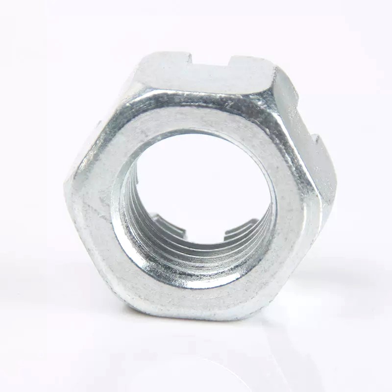 Grade 4.8 Zinc Plated Carbon Steel Hex Slotted Nut 3
