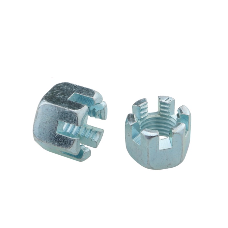 Grade 8.8 Zinc Plated Carbon Steel Hex Slotted Nut