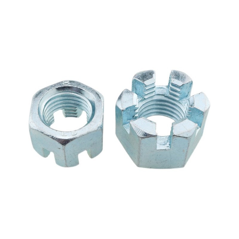 Grade 8.8 Zinc Plated Carbon Steel Hex Slotted Nut 1