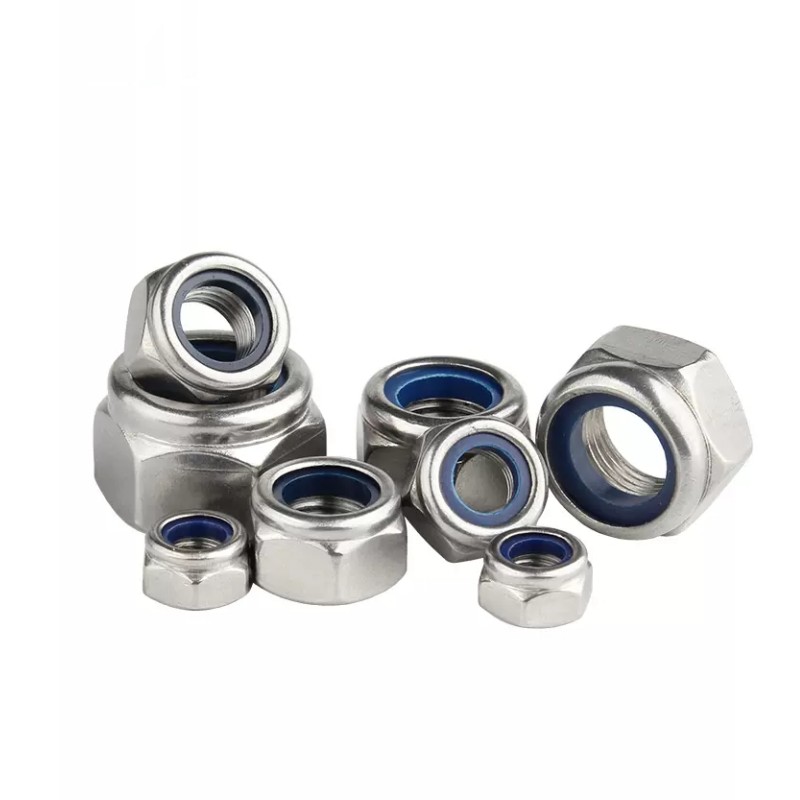 304 stainless steel lock nut Nickel plated nylon nut DIN985