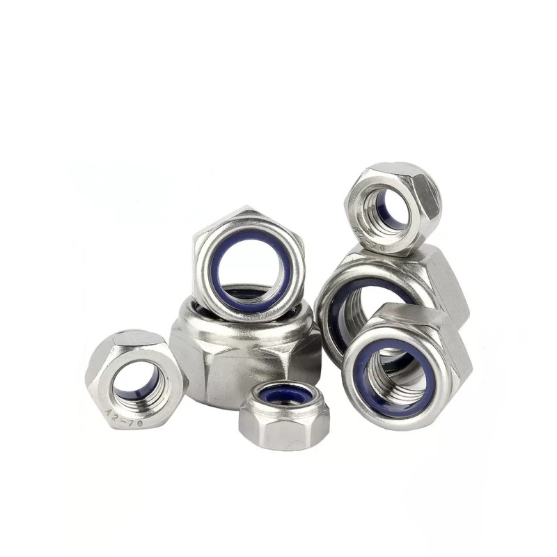 304 stainless steel lock nut Nickel plated nylon nut DIN985 1