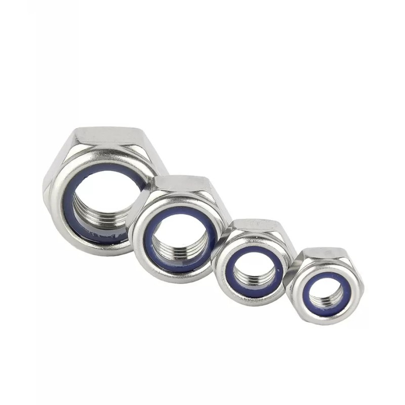304 stainless steel lock nut Nickel plated nylon nut DIN985 3