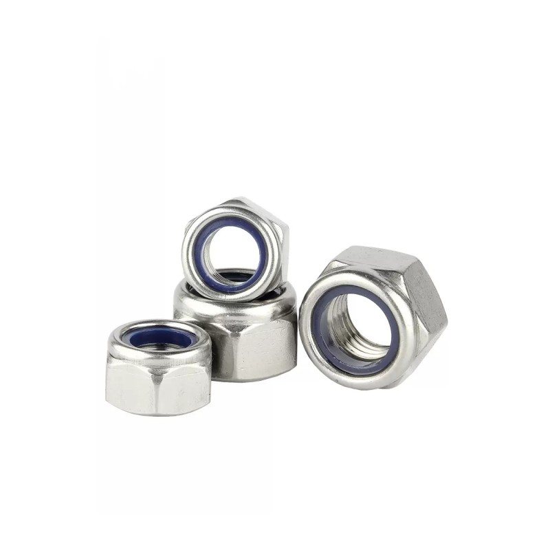 304 stainless steel lock nut Nickel plated nylon nut DIN985 4