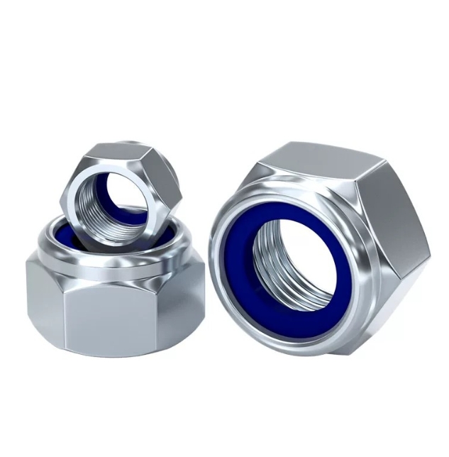 Corrosion Resistant Bright Zinc Plated Nylon Lock Nuts (White Passivation)