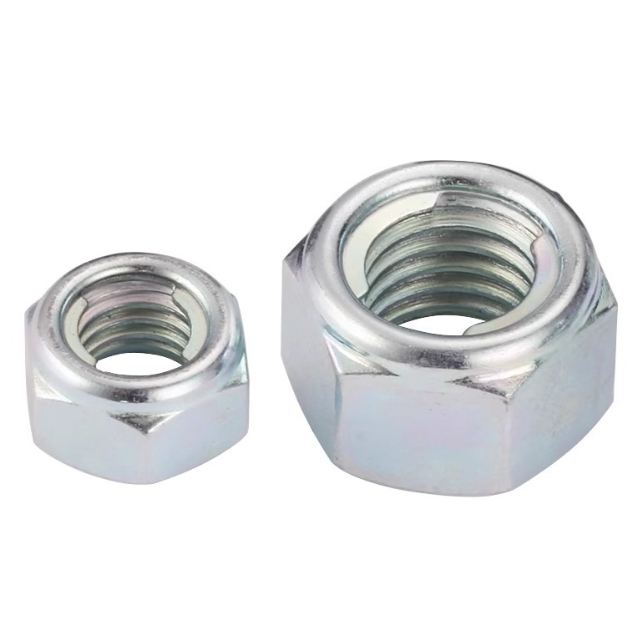 Corrosion Resistant Bright Zinc Plated Nylon Lock Nuts (White Passivation) 3