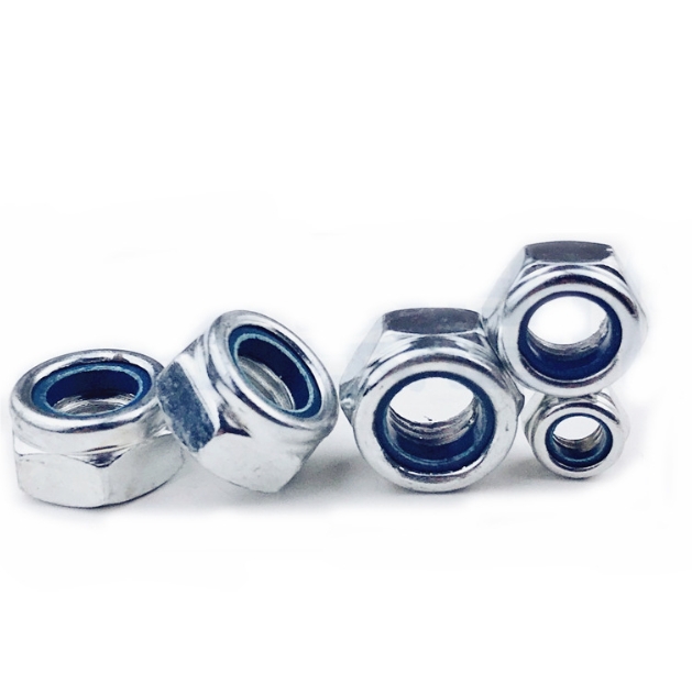 Factory Supply Carbon Steel M5 Nylon Insert Lock Nut Self-locking Hexagon Lock Nuts 1
