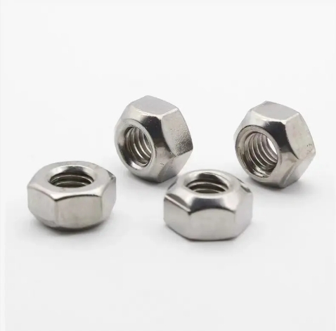 Metal Hex Nuts Lock Nuts Prevailing Torque Type DIN980V ISO7042 Stainless Steel SS304 Pressure Point Hexagon Nut 1