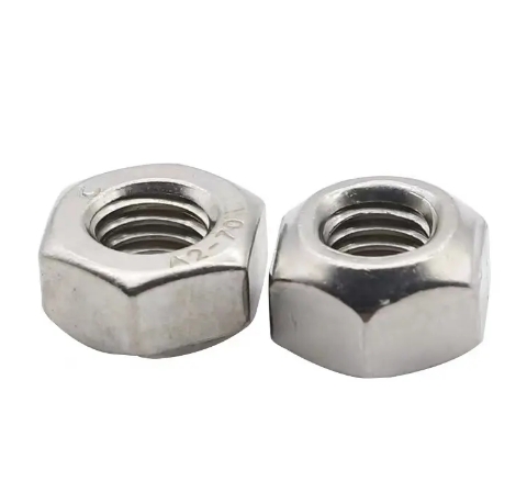 Metal Hex Nuts Lock Nuts Prevailing Torque Type DIN980V ISO7042 Stainless Steel SS304 Pressure Point Hexagon Nut 2