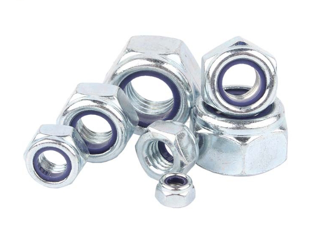 Reusable Lock Nuts with Enhanced Zinc Coating Blue-White