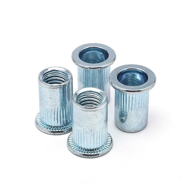 High Corrosion Resistance Zinc Rivet Nuts (Blue-White Finish) Harsh Environments 1