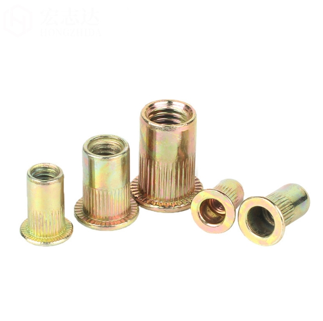 Rainbow & Decorative Zinc Plated Rivet Nuts for Panels & Enclosures