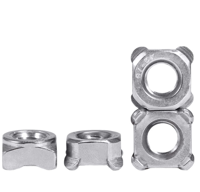 Customizable M10 Square Weld Nuts Stainless Steel Plain Finish for Water Treatment Applications 3