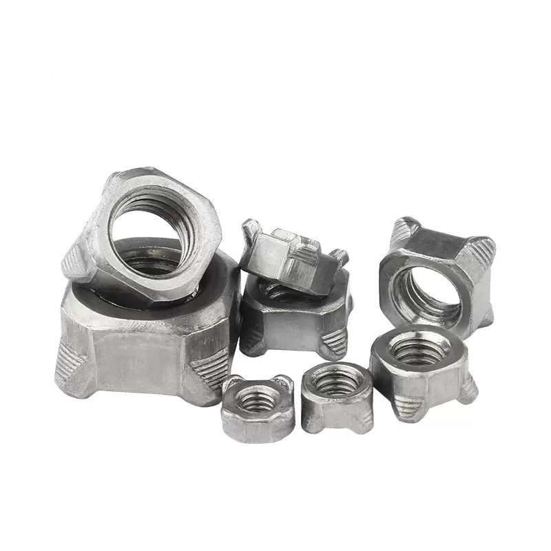 Grade 4.8 Zinc Plated Carbon Steel Square Weld Nut 4