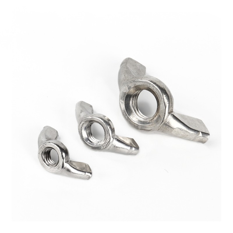 Stainless Steel SS304 316 316L A2 A4 70 80 ANSI AISI 304 316 Edged Square Wing Round Butterfly Wing Nut DIN314 DIN315